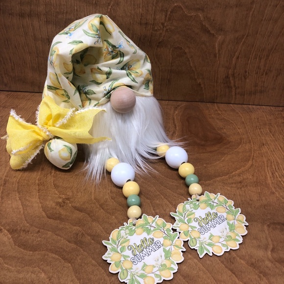 Lemon Blossoms Gnome Beaded Legs Reduced Shipping - Picture 4 of 4